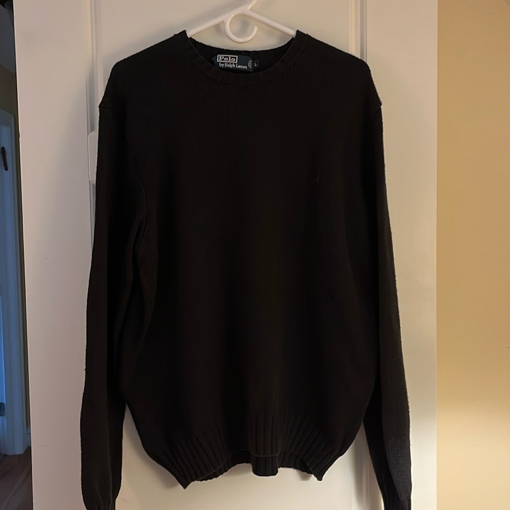 Polo by Ralph Lauren Men’s Dark Gray 100% Cotton Sweater